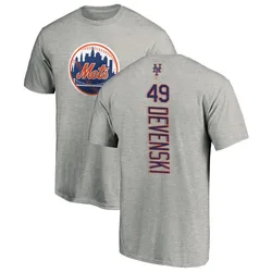 Chris Devenski New York Mets Men's Backer T-Shirt - Ash