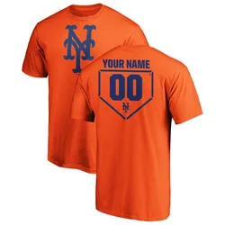 Custom New York Mets Men's Orange RBI T-Shirt -