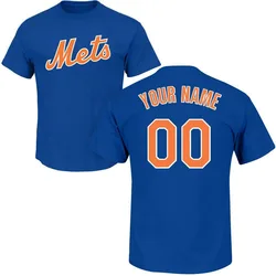 Custom New York Mets Men's Royal Roster Name & Number T-Shirt -