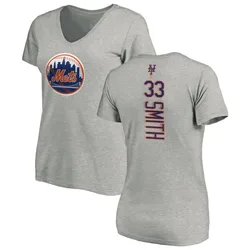 Drew Smith New York Mets Women's Backer Slim Fit T-Shirt - Ash