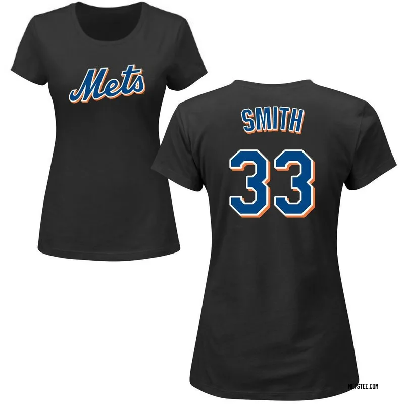 Drew Smith New York Mets Women's Black Roster Name & Number T-Shirt -