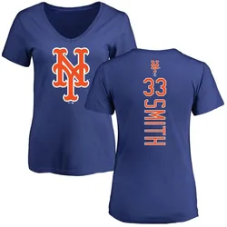 Drew Smith New York Mets Women's Royal Backer Slim Fit T-Shirt -