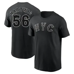 Grant Hartwig New York Mets Youth Black 2024 City Connect Name & Number T-Shirt