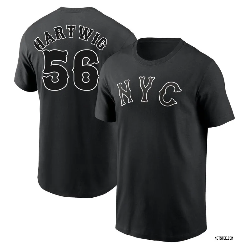 Grant Hartwig New York Mets Youth Black 2024 City Connect Name & Number T-Shirt