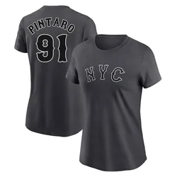Jonathan Pintaro New York Mets Women's Graphite 2024 City Connect Fuse Name & Number T-Shirt