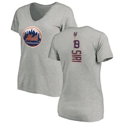 Jose Siri New York Mets Women's Backer Slim Fit T-Shirt - Ash