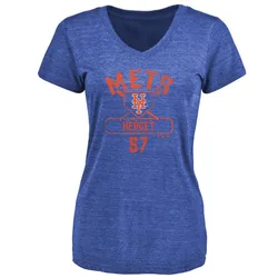 Kevin Herget New York Mets Women's Royal Base Runner Tri-Blend T-Shirt -