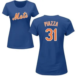 Mike Piazza New York Mets Women's Royal Roster Name & Number T-Shirt -