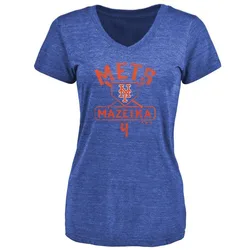 Patrick Mazeika New York Mets Women's Royal Base Runner Tri-Blend T-Shirt -