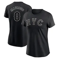 Ronny Mauricio New York Mets Women's Black 2024 City Connect Name & Number T-Shirt
