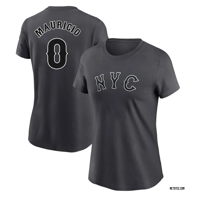 Ronny Mauricio New York Mets Women's Graphite 2024 City Connect Fuse Name & Number T-Shirt