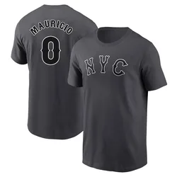 Ronny Mauricio New York Mets Youth Graphite 2024 City Connect Fuse Name & Number T-Shirt