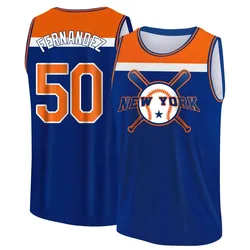 Sid Fernandez New York Mets Men's Legend Royal/Orange Baseball Tank Top