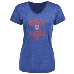 Sid Fernandez New York Mets Women's Royal Branded Base Runner Tri-Blend T-Shirt -