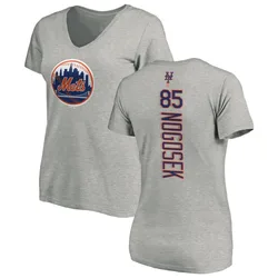 Stephen Nogosek New York Mets Women's Backer Slim Fit T-Shirt - Ash