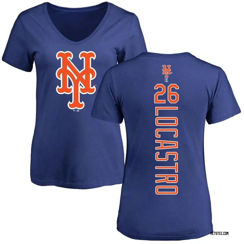 Tim Locastro New York Mets Women's Royal Backer Slim Fit T-Shirt -
