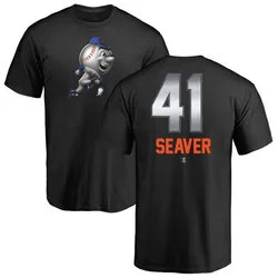 Tom Seaver New York Mets Men's Black Midnight Mascot T-Shirt -