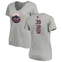 Tommy Pham New York Mets Women's Backer Slim Fit T-Shirt - Ash