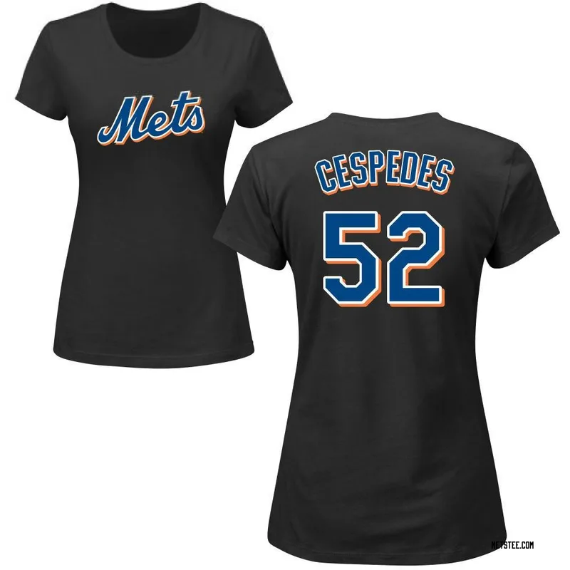 Yoenis Cespedes New York Mets Women's Black Roster Name & Number T-Shirt -