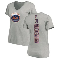 Zach Muckenhirn New York Mets Women's Backer Slim Fit T-Shirt - Ash